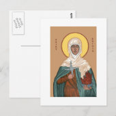 St. Brigid met Heilige Vuur en Kruis Briefkaart (Voorkant / Achterkant)
