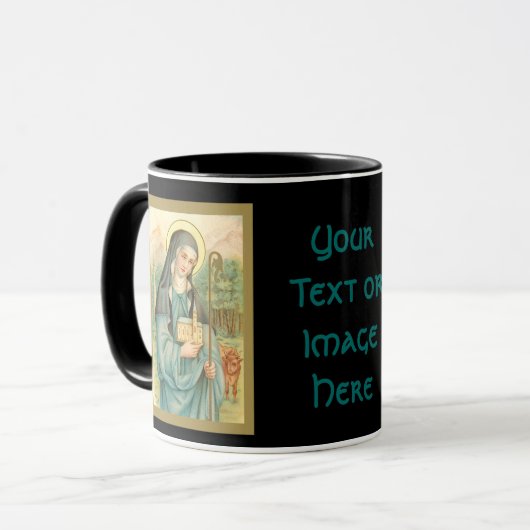St. Brigid of Ireland (M 014) Coffee Mok 2b (Voorkant links)