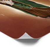 St. Brigid of Ireland Print - Red Background (Hoek)