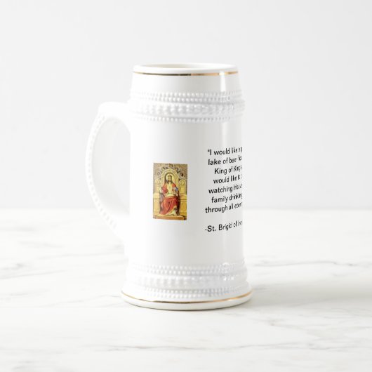 St. Brigid of Ireland Stein/Mok Bierpul (Voorkant links)