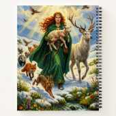 St Brigid Spring Goddess Woodland Animals Imbolc Notitieboek (Achterkant)