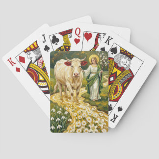 St. Brigid & The White Cow (Imbolc) Pokerkaarten
