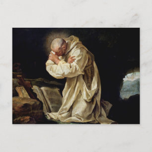St. Bruno Praying in the Desert, 1763 Briefkaart