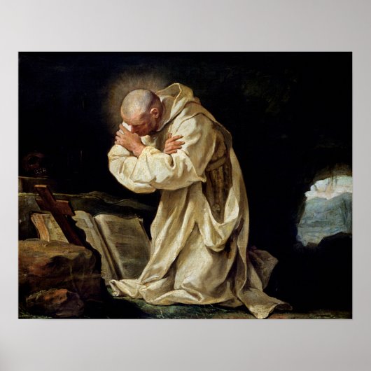 St. Bruno Praying in the Desert, 1763 Poster (Voorkant)
