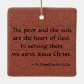 St. Camillus de Lellis (SAU 37) Square Keramisch Ornament (Achterkant)