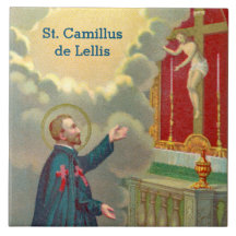 St. Camillus Praying voor een Crucifix (M 020)