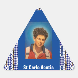 St Carlo Acutis Driehoek Sticker