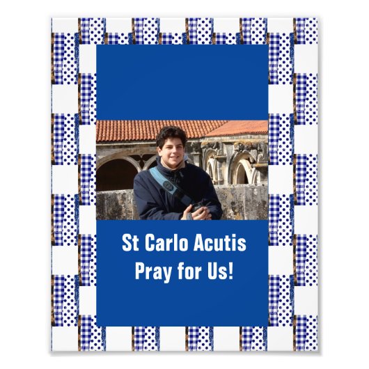 St Carlo Acutis Foto Afdruk (Voorkant)