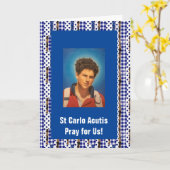 St Carlo Acutis Kaart (Gele Bloem)