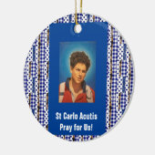 St Carlo Acutis Keramisch Ornament (Links)