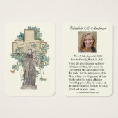 ST. Carte de prière funéraire catholique ANTHONY (Devant & derrière)