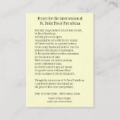 St Carte sainte de prière de Madame le mont Carmel (Dos)