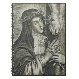St. Catharina van Siena Kruisiging Art Noir Geloof Notitieboek