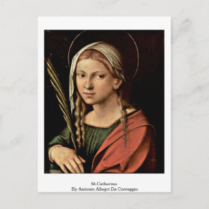St. Catherine door Antonio Allegri Da Correggio Briefkaart