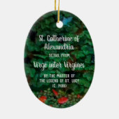 St. Catherine of Alexandria (detail; M 070) Keramisch Ornament (Achterkant)