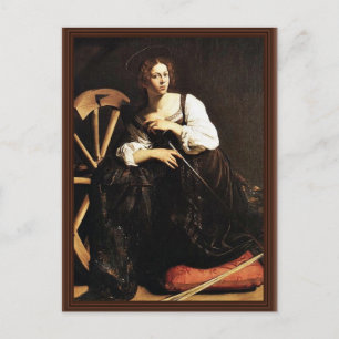 St. Catherine of Alexandria door Michelangelo Meri Briefkaart