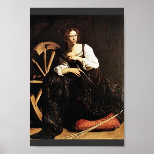 St. Catherine of Alexandria door Michelangelo Meri Poster (Voorkant)