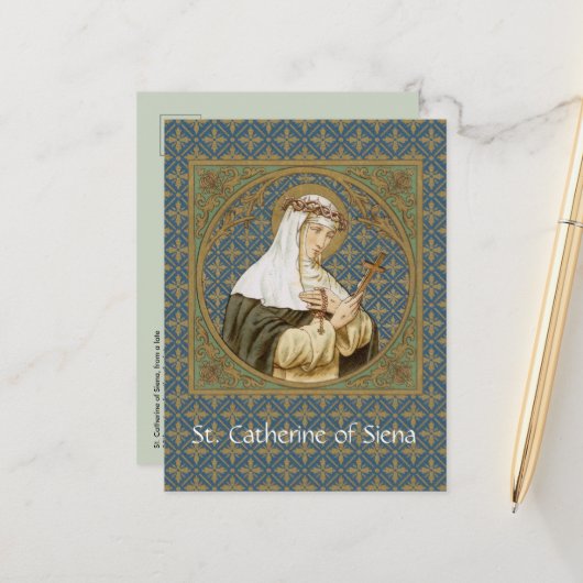 St. Catherine of Siena (BK 19) Briefkaart (Voorkant / Achterkant in situ)