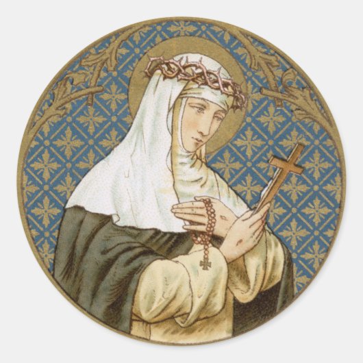St. Catherine of Siena (BK 19) Ronde Sticker (Voorkant)