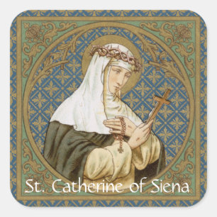 St. Catherine of Siena (BK 19) Vierkante Sticker
