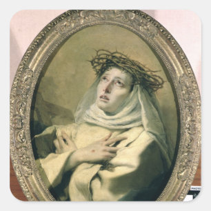 St. Catherine of Siena, c.1746 Vierkante Sticker