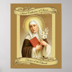 St. Catherine of Siena Doctor in de Kerk Poster