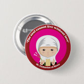 St. Catherine of Siena Ronde Button 5,7 Cm (Voorkant /achterkant)