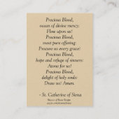 St. Catherine of Siena Scripture Lilies Visitekaartje (Achterkant)