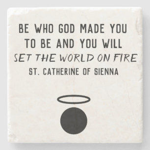 St. Catherine of Sienna Quote Stone Onderzetter