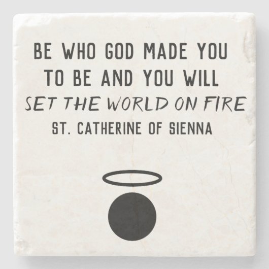 St. Catherine of Sienna Quote Stone Onderzetter (Voorkant)