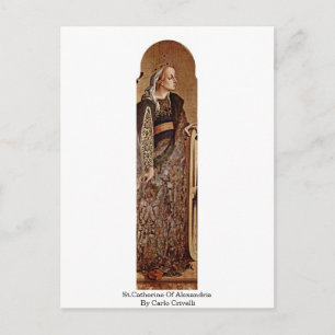 St. Catherine van Alexandria door Carlo Crivelli Briefkaart