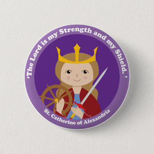 St. Catherine van Alexandrië Ronde Button 5,7 Cm