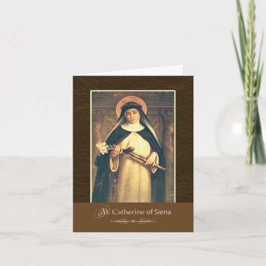 St. Catherine van Siena Pray voor ons Kaart (Voorkant)
