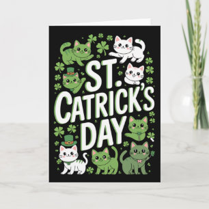 St. Catricks Day Geluks katten Funny Saint Paddy D Kaart