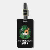 St Catricks Day Kat Liefhebbers St Patrick's Day Bagagelabel (Voorkant verticaal)