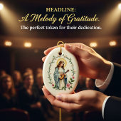 St Cecilia God's Peace and Blessings Scripture Keramisch Ornament