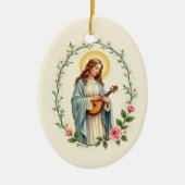 St Cecilia God's Peace and Blessings Scripture Keramisch Ornament (Voorkant)