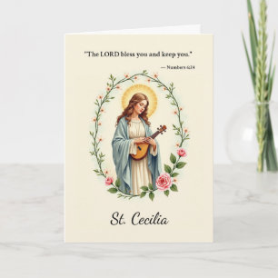St. Cecilia Gods vrede en zegen Schrift Kaart