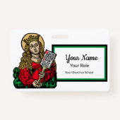 St. Cecilia met Hymn Board (Neurenberg) Badge (Achterkant)