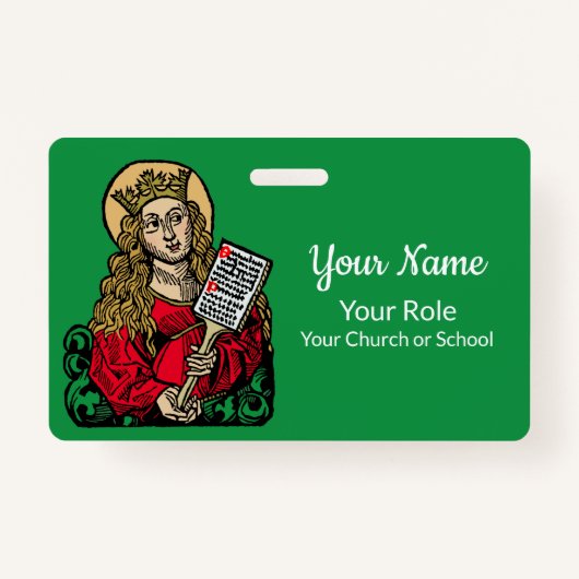 St. Cecilia met Hymn Board (Neurenberg) Badge (Voorkant)