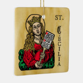 St. Cecilia met Hymn Board (Neurenberg) Keramisch Ornament (Rechts)