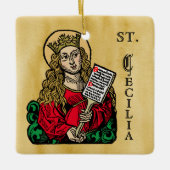 St. Cecilia met Hymn Board (Neurenberg) Keramisch Ornament (Voorkant)