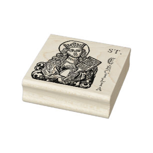 St. Cecilia met Hymn-bord (Neurenberg) Rubberstempel