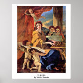 St. Cecilia van Nicolas Poussin Poster (Voorkant)