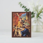 St. Cecilia van Poussin Nicolas (Beste kwaliteit) Briefkaart (Staand voorkant)