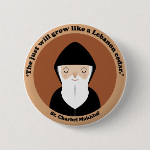 St. Charbel Makhluf Ronde Button 5,7 Cm