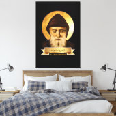 St Charbel (Sharbel) Makhlouf Maronite (40 x 60 in Canvas Afdruk (Insitu (Slaapkamer))