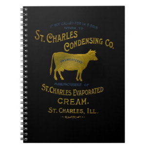 St Charles Illinois DAIRY KOE MILK CREAM 1899 Notitieboek