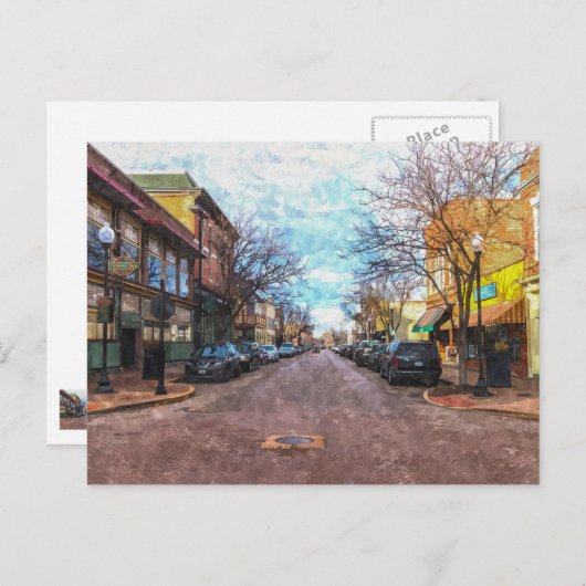 St Charles Main St Painterly Briefkaart (Voorkant / Achterkant)