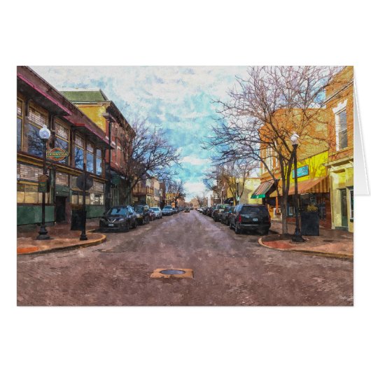 St. Charles Main St. Painterly Kaart (Voorkant Horizontaal)